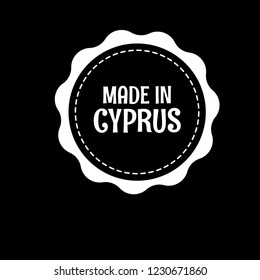 made in cyprus emblem, label, badge,seal. vintage stamp.package label. vector illustration