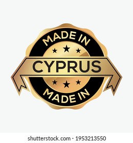 Fabricado en CYPRUS logotipo de diseño vectorial