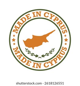 Made in Cyprus, Cyprus logo, Cyprus, stamp, vector
