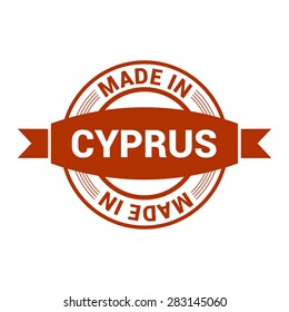 Made in Cyprus - Round red rubber stamp design isolated on white background. vector illustration vintage texture. Vector illustration