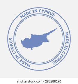 Made in Cyprus seal. Sign of production. Vector illustration EPS8