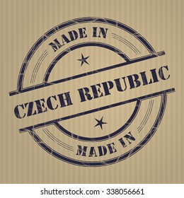 Made in Czech Republic grunge rubber stamp