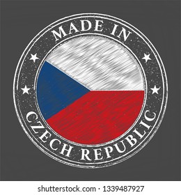 Made in Czech Republic stamp vector illustration.