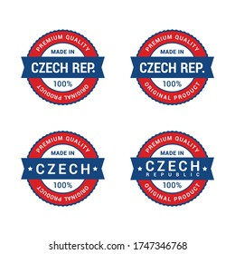Made in Czech Republic vector badge.