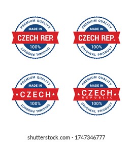 Made in Czech Republic vector badge.