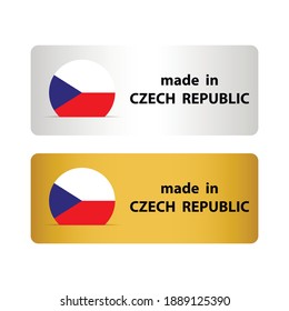 made in Czech Republic  vector stamp. badge with Czech Republic 
 flag