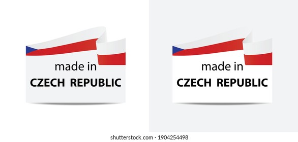made in Czech Republic  vector stamp. badge with Czech Republic 
 flag
