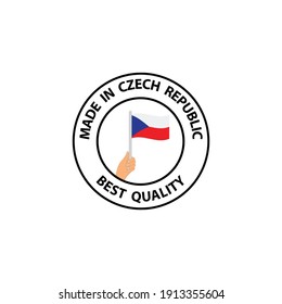 made in Czech Republic  vector stamp. badge with Czech Republic 
 flag