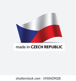 made in Czech Republic  vector stamp. badge with Czech Republic 
 flag