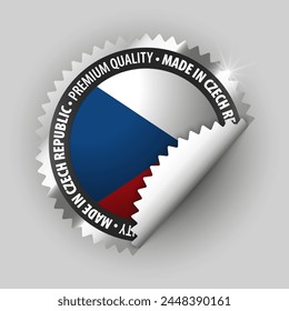 Hecho en la República Checa gráfico y etiqueta. Elemento de impacto para el uso que quieres hacer de él.