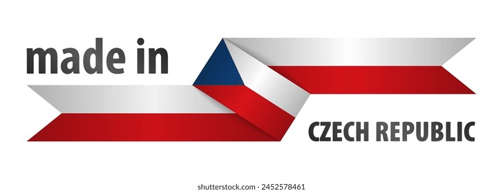 Hecho en la República Checa gráfico y etiqueta. Elemento de impacto para el uso que quieres hacer de él.