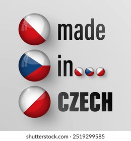 Hecho en República Checa gráfico y etiqueta. Elemento de impacto para el uso que desea hacer de él.
