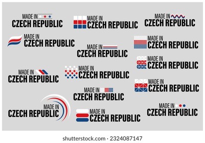 Made in CzechRepublic graphic and label set. Element of impact for the use you want to make of it.