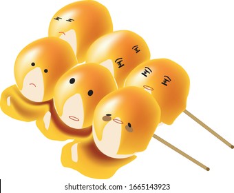 Hice la comida de dango en un personaje.