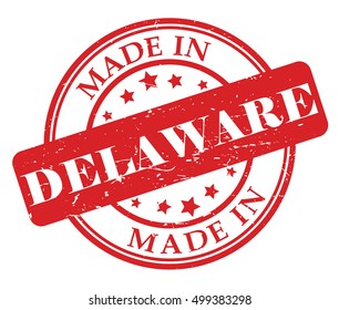 Made in Delaware vector illustration on white background