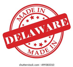 Made in Delaware vector illustration on white background