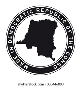Made in Democratic Republic of the Congo vector logo sticker button