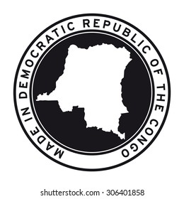 Made in Democratic Republic of the Congo vector logo sticker button