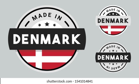 Made in Denmark collection with Denmark flag symbol.