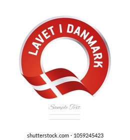 Made in Denmark (Danish language - Lavet i Danmark) stamp logo icon