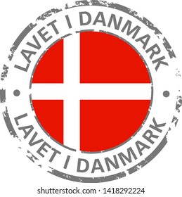 made in denmark flag grunge icon