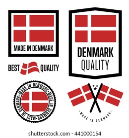 Made in Denmark label set.