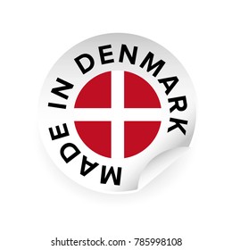 Made in Denmark sticker tag