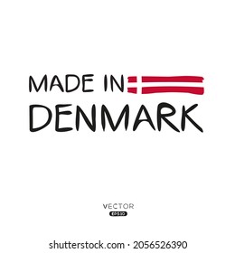 Made in Denmark, vector illustration.