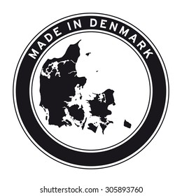 Made in Denmark vector logo sticker button