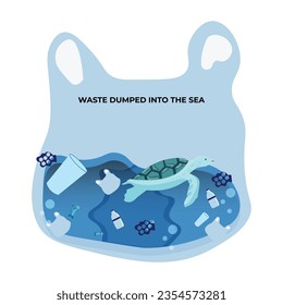I made a design for the dangers of throwing garbage into the river, including plastic, bottles, gallons, etc. which causes fish and marine biota to die