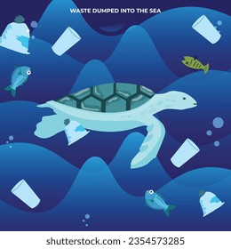 I made a design for the dangers of throwing garbage into the river, including plastic, bottles, gallons, etc. which causes fish and marine biota to die