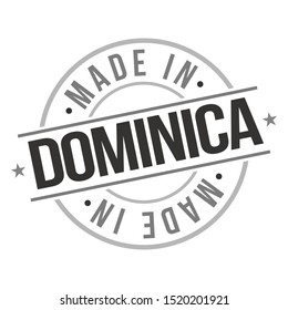 Made In Dominica Stamp. Logo Icon Symbol Design. Vector Retro Label Seal National Product Badge. 