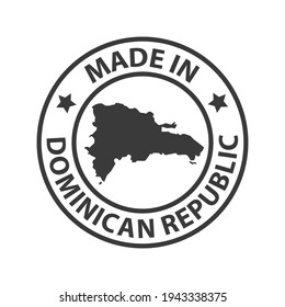 Made in Dominican Republic icon. Vector illustration