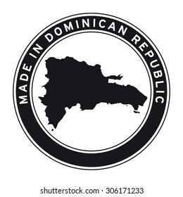 Made in Dominican Republic vector logo sticker button
