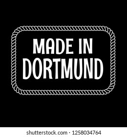made in dortmund emblem, label, badge,seal. vintage stamp.package label. vector illustration