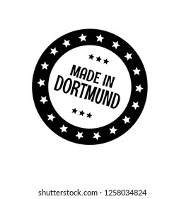 made in dortmund emblem, label, badge,seal. vintage stamp.package label. vector illustration