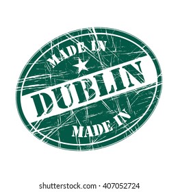 Made in Dublin rubber stamp