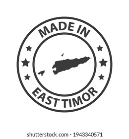 Made in East Timor icon. Stamp sticker. Vector illustration