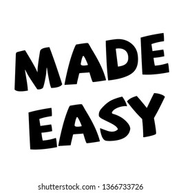 MADE EASY stamp on white