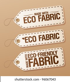 Made With Eco-friendly Fabric labels collection.