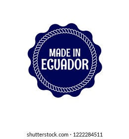 
made in Ecuador emblem, label, badge,seal. vintage stamp.package label. vector illustration

