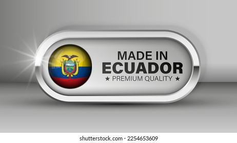 Made in Ecuador graphic and label. Element of impact for the use you want to make of it.