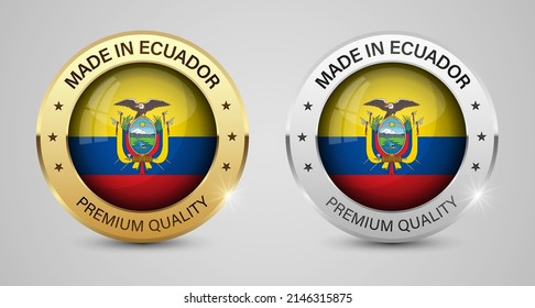 Made in Ecuador graphics and labels set. Some elements of impact for the use you want to make of it.