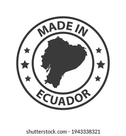 Made in Ecuador icon. Stamp sticker. Vector illustration