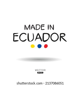 Made in Ecuador, vector illustration.