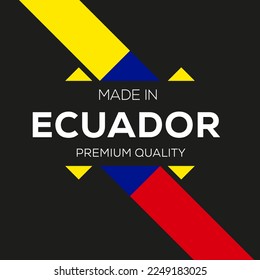 Hecho en Ecuador, ilustración vectorial.
