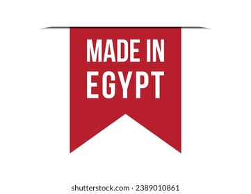 Made in Egypt red banner design vector illustration