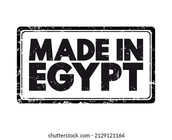 Made in Egypt text emblem stamp, concept background