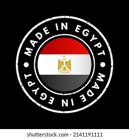 Made in Egypt text emblem stamp, concept background
