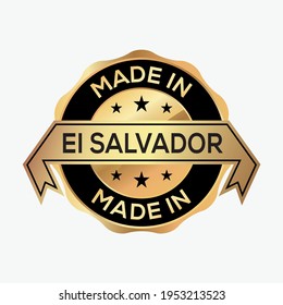 Made in EI SALVADOR logo badge design vector